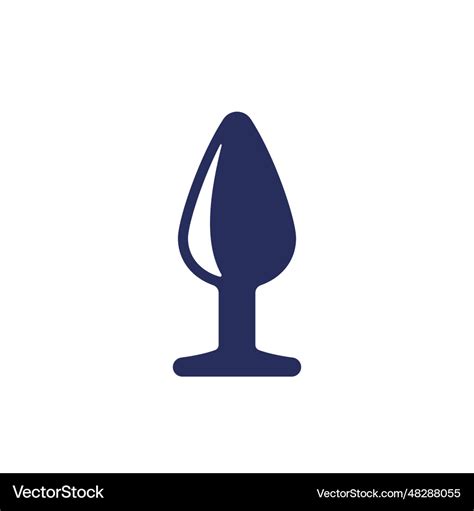 Anal Plug Icon On White Royalty Free Vector Image