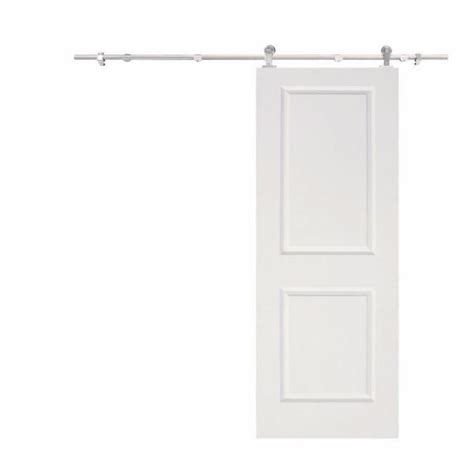 Mmi Door 32 In X 80 In Primed Molded Mdf Caiman Sliding Barn Door With Hardware Kit Z0364338 The