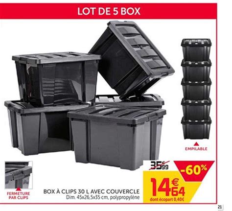 Promo Box Clips L Avec Couvercle Chez Gifi Icatalogue Fr