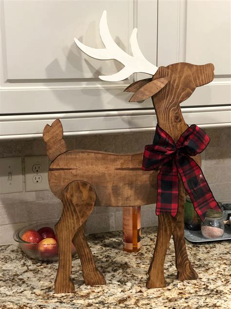 Raindeer Crafts Reindeer Diy Wooden Reindeer Christmas Wood Crafts