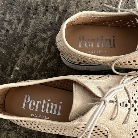 Pertini | Shoes | Pertini Classic Perforated Leather Oxford Bronze ...