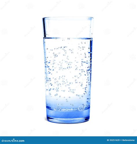 Glass Of Blue Water Stock Image Image Of Isolated Liquid 35251639