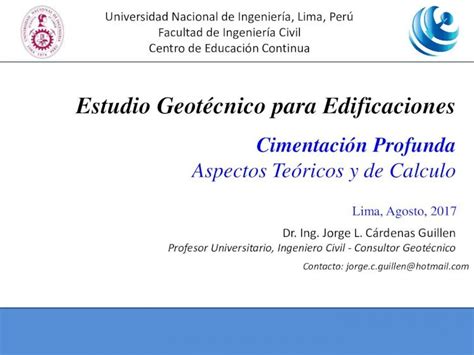 PDF Estudio Geotécnico para Edificaciones cecfic uni edu pececfic