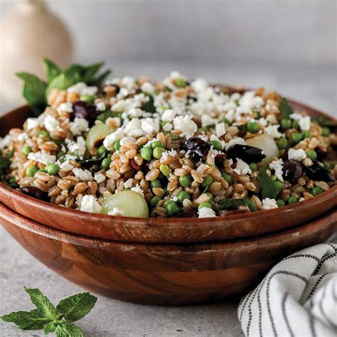 Spring Farro Salad With Feta And Mint Farm Flavor Recipe