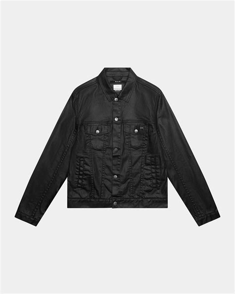 Classic Mens Jacket Waxed - Black Denim | Ksubi