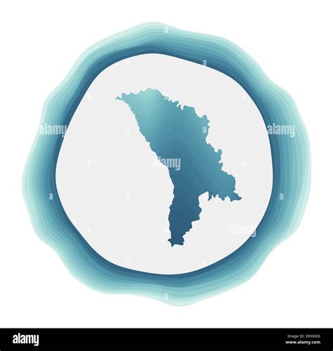 Moldova Logo Badge Of The Country Layered Circular Sign Around