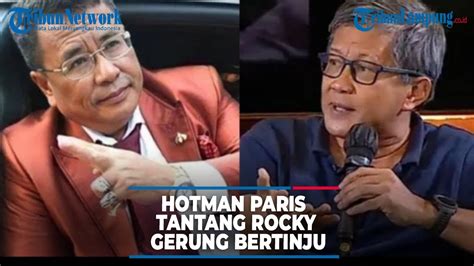 Hotman Paris Tantang Rocky Gerung Bertinju YouTube