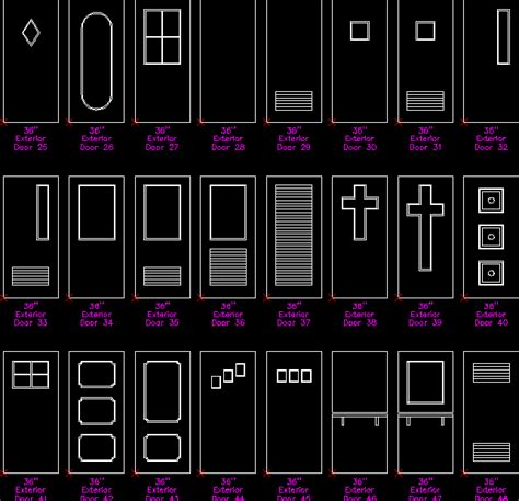 Exterior Doors Dwg Block For Autocad Designs Cad