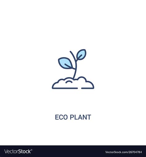 Eco Plant Concept 2 Colored Icon Simple Line Vector Image