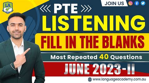 Pte Listening Fill In The Blanks June Ii Exam Predictions