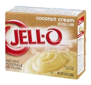 Jello Coconut Cream Instant Pudding and Pie Filling 96g: Amazon.co.uk ...