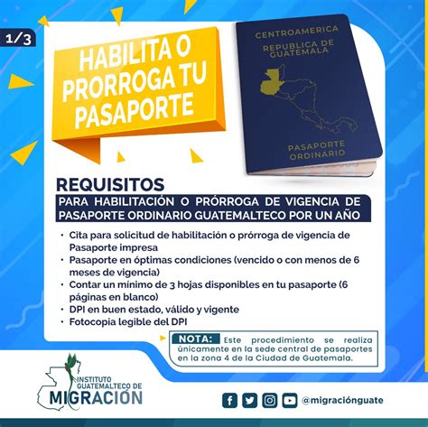 Migración Guatemala On Twitter Pasaportes Para Habilitar La Prórroga De Pasaporte Debes De