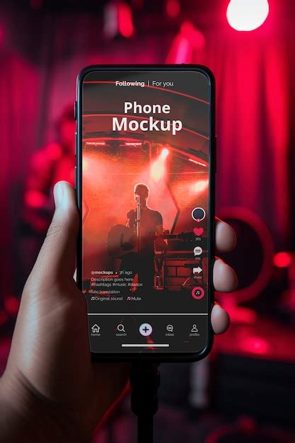 Premium Psd Hand Holding Smartphone Mockup