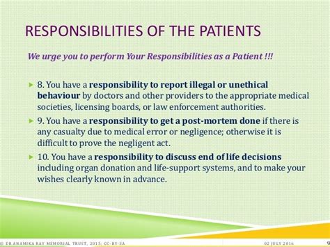 Patients Rights And Responsibilities