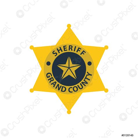 Sheriff Badge Icon Stock Vector 3120143 Crushpixel