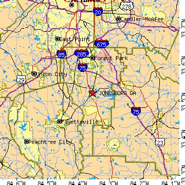 Jonesboro, Georgia (GA) ~ population data, races, housing & economy