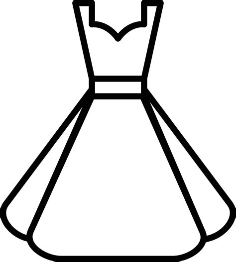 Dress Outline Icon Vector Art At Vecteezy