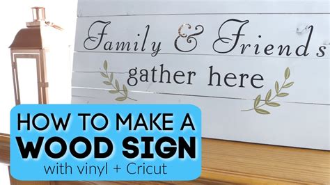 How To Make A Wood Sign With Vinyl Using Cricut Joy Youtube