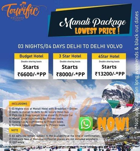 Manali Volvo Package At 6600 Person In Thane ID 26581147662