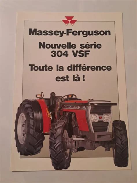 PROSPECTUS BROCHURE TRACTEUR Traktor Tractor Massey Ferguson 304 VSF