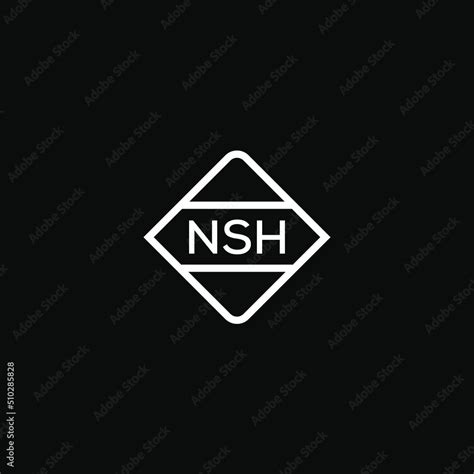 Nsh 3 Letter Design For Logo And Iconnsh Monogram Logovector