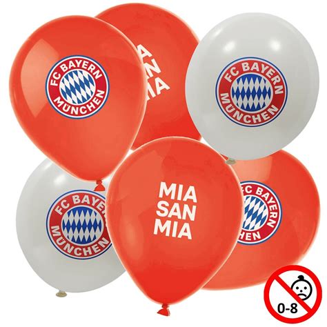 Luftballons Fc Bayern M Nchen Luftballon Er Set X Rot X Wei