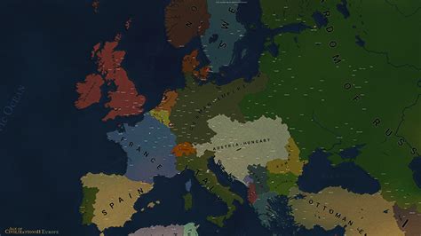 Steam Age Of History Ii World War I For Europe Map