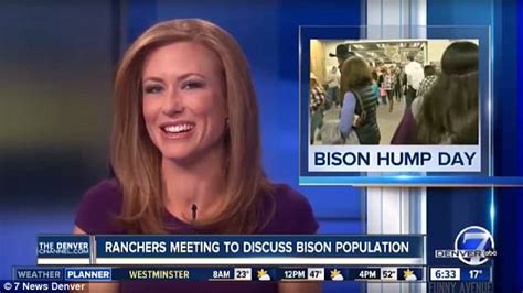 Denvers Molly Hendrickson Loses It Over Bison Hump Day Daily Mail Online