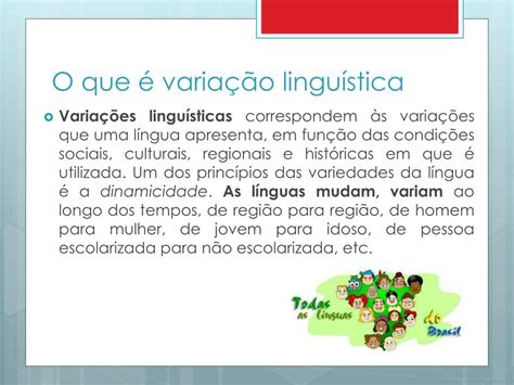 PPT Variação linguística PowerPoint Presentation free download ID