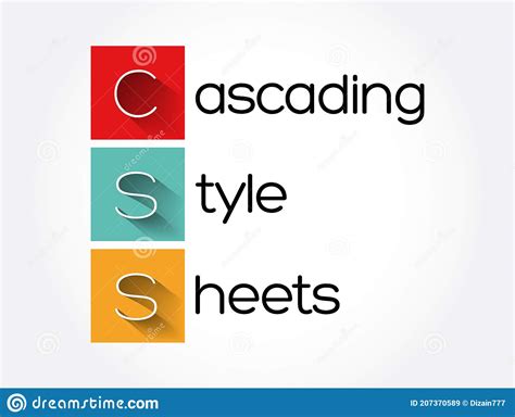 Css Cascading Style Sheets Acronym Technology Concept Background