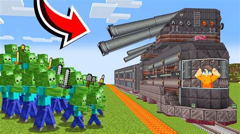 Zombies VS The Safest Security Train Minecraft YouTube