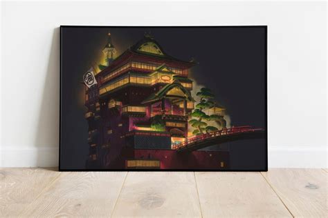 Spirited Away Poster Studio Ghibli Wall Print Art Home Decor Etsy