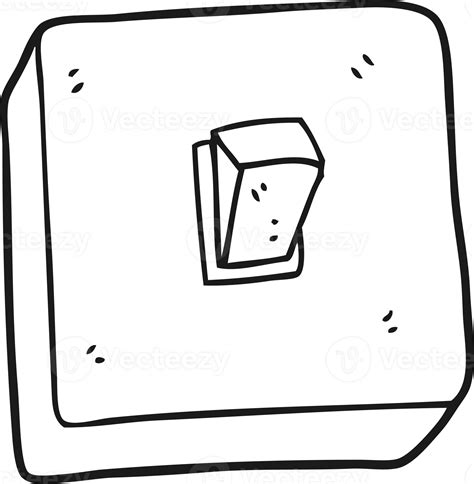 Black And White Cartoon Light Switch 38487639 PNG