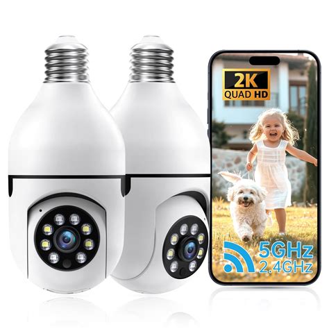 AUSALL Light Bulb Security Camera,Light Socket Camera for Outdoor ...