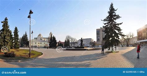 Lutsk, Ukraine - March 10, 2015: View of the Central Area of Lutsk in ...