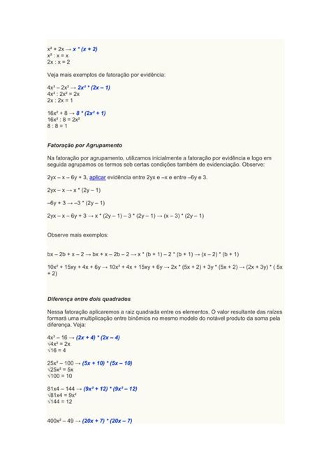 Fatoraçao de polinomios PDF