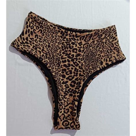 Calcinha Hot Pants Cintura Alta Prote O Uv Poliamida Chapa Barriga Costura Refor Ada