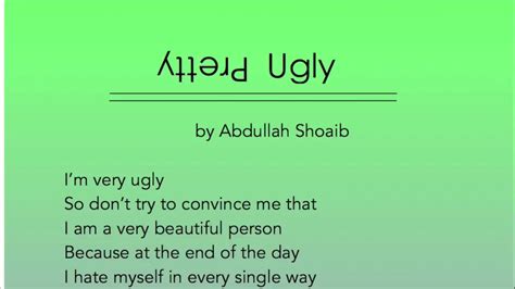 Pretty Ugly Poem By Abdullah Shoaib YouTube