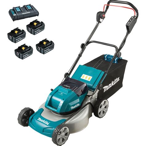 Makita Dlm Twin V Lxt Cordless Brushless Lawnmower Mm X Ah