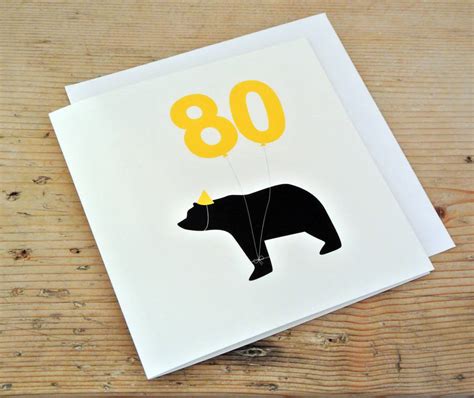 80th Birthday Card By Heather Alstead Design