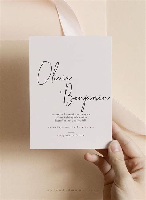 Paper Invitations & Announcements Templates Modern Invitation Template ...