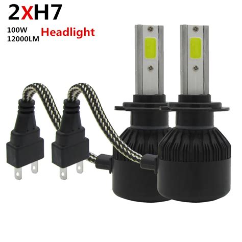 Super Bright Led Car Headlights Kit H Cob Led Auto Front Bulb