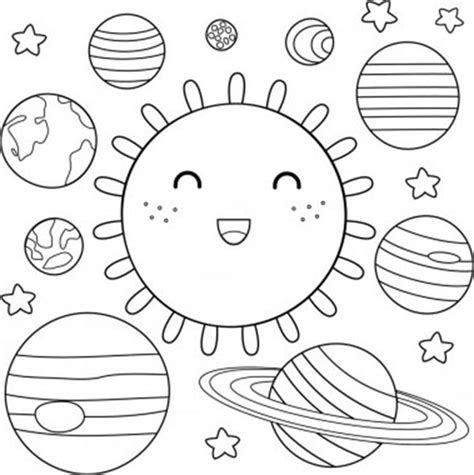 100 Desenhos Do Sistema Solar Para Imprimir E Colorir Pintar NBKomputer