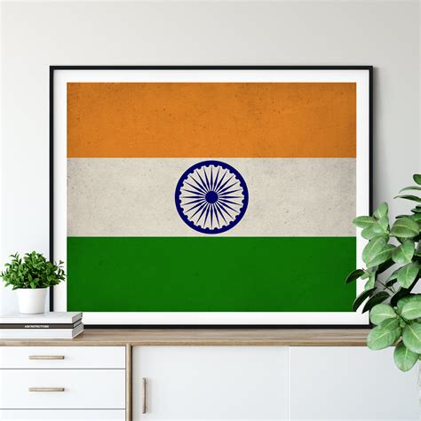 India Flag Art India Flag Print Indian Flag Poster Country | Etsy