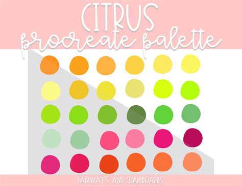 Citrus Procreate Color Palette By Teach Simple