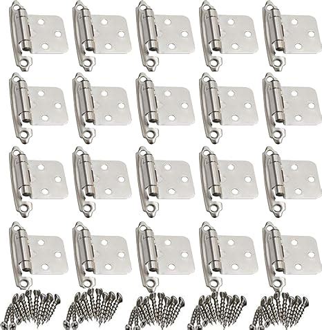 10 Pairs Cabinet Hinges Self Closing Overlay Hinges With Longer