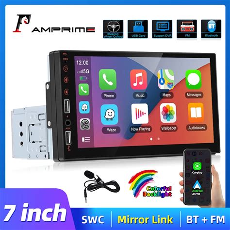 Amprime Car Radio Din Multimedia Player Wireless Carplay Android