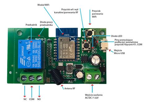 Tuya DC 5 32V WiFi RF433 sterownik beznapięciowy Przekaźniki Na