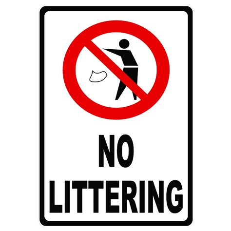 Bawal Magtapon Ng Basura No Littering Signage Laminated A4 Size