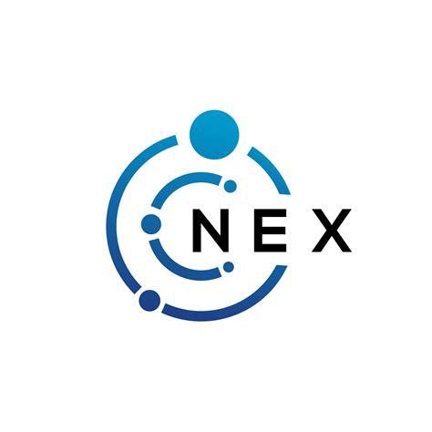 Dise O De Logotipo De Tecnolog A De Letra Nex Sobre Fondo Blanco Nex